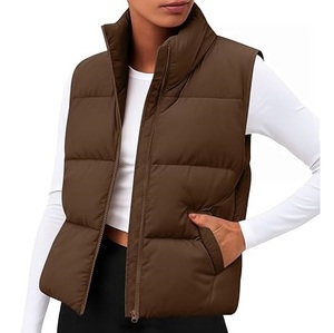 Haute qualité en gros sur mesure mode vêtements d'hiver vestes bouffantes gilet sans manches imperméable respirant coupe-vent avant - Product Image 1
