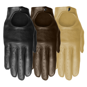 Precio al por mayor Guantes de conducción de la mejor calidad Guantes de conducción de cuero de piel de venado aerodinámicos para mujer - Product Image 6