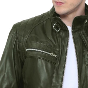 Factory Manufacture New Arrival <b>Long</b> Sleeve <b>Men</b> Customized Wholesale <b>Men</b> cow hide Leather <b>Jacket</b> made by wondrous enterprises - Product Image 5