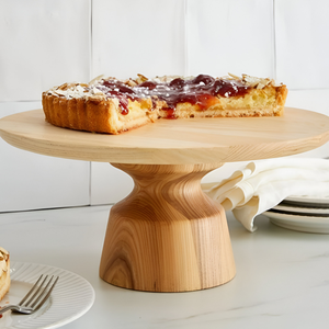 Support à gâteau en bois de haute qualité avec plateau de service en marbre Décor à la maison élégant et économique pour desserts et événements Outils de gâteau - Product Image 5