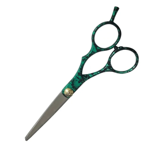 Repose-doigt réglable 5.5 \ "Ciseaux de salon en acier inoxydable avec poignée enduite de papier Ciseaux de coiffeur pour la coupe de cheveux - Product Image 4