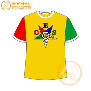 T-shirt Ordre de l'étoile de l'Est en gros Vêtements en jersey de coton T-shirt OES respirant de haute qualité Vêtements grecs pour femmes - Product Image 6