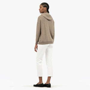 Sweat à capuche en coton décontracté pour femmes Logo brodé personnalisé Design imprimé 100% coton col à capuche respirant hiver écologique - Product Image 4