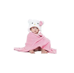 70X140 Baby Hoodie Badhanddoek Voor Kinderen Fabriek Prijs Eco Vriendelijke Hoge Kwaliteit Baby Badhanddoek Gewaad Dier Capuchon Handdoek Patroon
