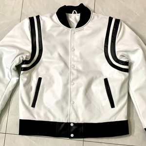 Haute qualité support personnalisé laine cuir Baseball Varsity vestes pour hommes hiver saison automne gros blanc toile Camouflage - Product Image 1