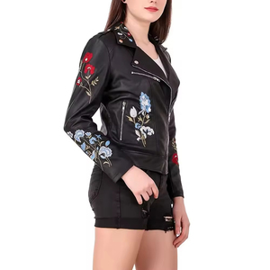 Veste en cuir véritable pour femmes avec un style polyvalent conçu pour le confort et la confiance dans n'importe quel choix de tenue et de saison - Product Image 3