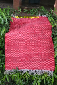 Alfombra de puerta de algodón bohemio hecha a mano alfombra de suelo decorativa tejida con patrón de rompecabezas estilo Chindi Boho" - Product Image 3