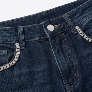 Pantalones Vaqueros Rotos de Moda para Mujer, OEM ODM, Casuales, Acampanados, de Alta Calidad, con Logotipo Personalizado, Ropa Urbana Lavable - Product Image 4