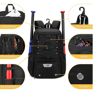 Sac à dos de sport multifonctionnel personnalisé avec logo d'usine, compartiment à chaussures, 50-70L, séchage rapide, respirant et confortable - Product Image 5