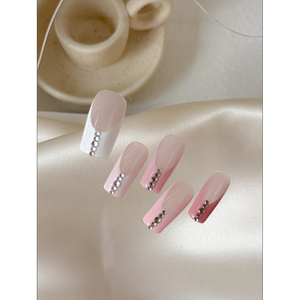 Uñas Postizas Blush Edge: Añade un Tono Rosa que Realza tus Dedos sin Esfuerzo - Product Image 3