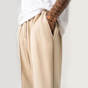 Pantalones acampanados de pierna ancha para hombre, pantalones de chándal con cintura elástica, en blanco, venta al por mayor - Product Image 2