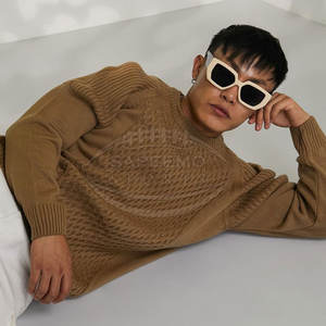 Suéter de Invierno para Hombre 100% Lana con Logotipo Frontal, Características Anti-Pilling y Anti-Arrugas, Estilo Urbano Moderno, Jersey de Alta Calidad para Todo el Día - Product Image 3