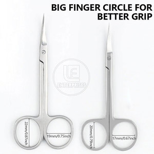 High Quality Custom Logo Stainless Steel Curved Scissors Sharp Blade Tip Reusable Multi-Purpose Beauty Personal Care - Product Image 4