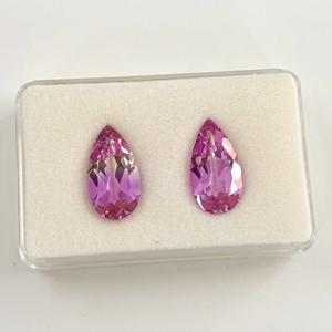 Bolas de corindón y zafiro bicolor (blanco/rosa) cultivados en laboratorio, sintéticos, de fusión por llama, gemas simuladas para corte lapidario. - Product Image 4