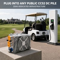 Chargeur rapide DC 72V 2C pour voiturette de golf, norme européenne CCS2, charge complète en 30 minutes, solution de charge embarquée