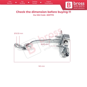 BDP770 Rear Door <b>Hinge</b> Stop Check <b>Strap</b> Limiter for 206 206+ 4/5 Door 9181C9 - Product Image 5