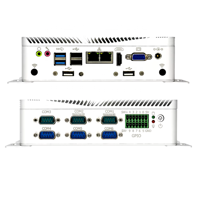 Industrial Dual NIC 6 COM RS232 RS485 Celeron J4125 Quad Core HD-MI VGA Dual Display Mini PC for Factory Automation Cheap DDR4