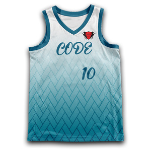 OEM personalizable ropa de baloncesto de los hombres de secado rápido transpirable de malla de poliéster Jersey pantalones cortos de talla grande con cuello en V conjunto de uniforme Reversible - Product Image 2