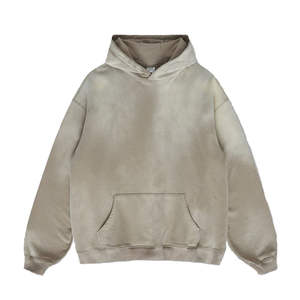 Nouvel An Respirant Fabricant Personnalisé Surdimensionné Pierre Acide Lavé à Capuche Peinture Verte Coton Lourd Distressed Hoodies - Product Image 2