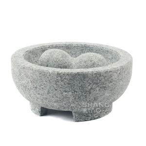 Juego de mortero y mortero de granito de piedra natural de proveedor directo de fábrica <span class=keywords><strong>Molcajete</strong></span> con Tejolote - Product Image 2