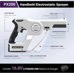 Haute qualité PX200ES industriel bricolage Grade système de pulvérisateur électrostatique portatif spécial Super offre Source d'alimentation manuelle - Product Image 1
