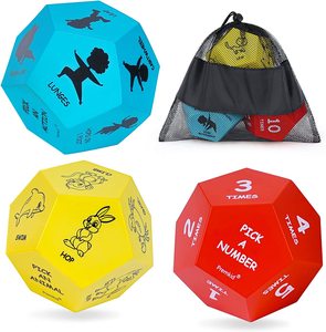 Bán buôn <span class=keywords><strong>12</strong></span> mặt khổng lồ PU bọt xúc xắc cho trong nhà và ngoài trời Sử dụng trẻ em thiết bị tập thể dục cho lớp học giáo dục thể chất - Product Image 2