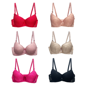 Reggiseno a Coppa Intera in Pizzo da Donna, Morbido e Traspirante, Senza Ferretto, Push-Up, Chiusura Frontale Regolabile, Imbottitura Sottile - Product Image 2