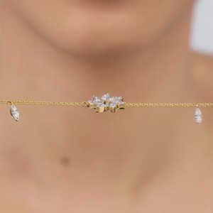 Elegant Bellezza Gold Diamond Fine <b>Charm</b> Bracelet Luxury Jewelry Accessory Sparkling Diamond Bezel Design Women Fashion Bracelet - Product Image 2