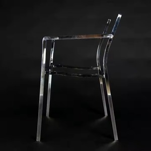 Sillas de reposabrazos de malla metálica de diseño simple, marco de hierro apilable, muebles de exterior para Patio, playa, jardín y uso en restaurante - Product Image 5