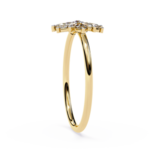 Shreeraj แหวนโซลิแทร์มันเงา18K ประดับเพชรทองคำขาวที่ได้รับการรับรองจากชนเผ่าแหวนครบรอบแฟชั่นรูปดอกไม้ของขวัญสุดหรูสำหรับเด็กผู้หญิง - Product Image 5