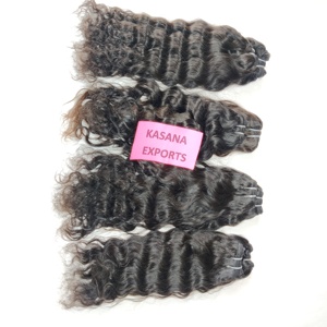 Extensions de cheveux humains 100% Remy de temple, couleur naturelle, tissage double à la machine, mèches alignées sur les cuticules, cheveux indiens - Product Image 2