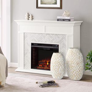 Vase à fleurs contemporain en fer blanc vieilli-Vase de table côtier de luxe de couleur et de taille personnalisable pour la décoration intérieure de mariages - Product Image 5