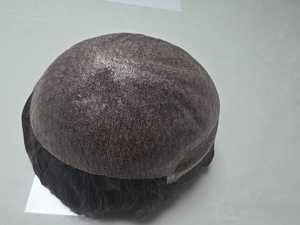 Bangladesh Taz Hair 100% Densité Remy Grade Perruque de toupet pour hommes avec base de peau Styles indiens crépus droits et vagues profondes - Product Image 5