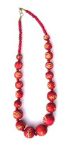 Collier en perles de verre de haute qualité en forme de cœur, fait main en Inde, style traditionnel et moderne, pour femme, bijoux de fête, vente en gros