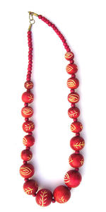 Collar de Moda con Cuentas de Vidrio en Forma de Corazón, Hecho a Mano en India, Estilo Tradicional Moderno para Mujer, Joyería Elegante para Fiestas - Product Image 6