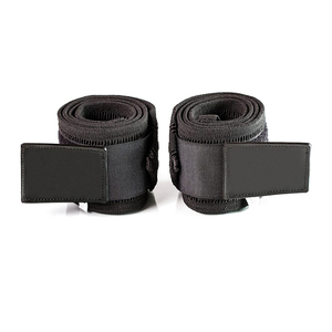 La sécurité porte des bracelets élastiques de haute qualité avec des boucles de pouce pour la musculation et l'haltérophilie - Product Image 1