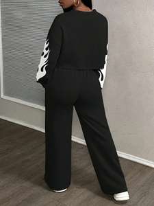 Survêtement surdimensionné de haute qualité, style OEM, personnalisé, délavé à l'acide, imprimé DTG, streetwear, poids lourd, pour hommes - Product Image 2