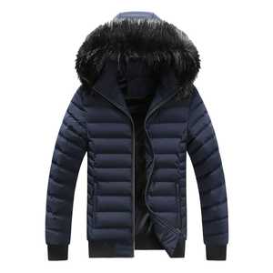 Veste d'hiver décontractée pour hommes en gros manteau en peluche à capuche chaud et à la mode épaissir la conception de toile matelassée en coton cousue - Product Image 3