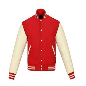 Super Calidad Algodón chenilla bordado béisbol bombardero motocicleta cuero Varsity chaqueta - Product Image 3