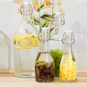250ml 500ml lật đầu kính 1 lít kính kín nắp xoay cho nhà bếp sử dụng chai thủy tinh chống rò rỉ cho đồ uống giấm dầu - Product Image 2