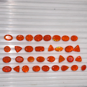 Piedras preciosas únicas naturales de ópalo etíope 2-4 quilates Llamativo Color naranja Corte ovalado Pedido mínimo 100 quilates Piedras preciosas sueltas - Product Image 1