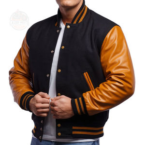 Chaqueta Varsity de alta calidad para hombre, elegante manga de cuero genuino, cuerpo de lana, el mejor proveedor, chaqueta Letterman, chaquetas Varsity para hombre - Product Image 4