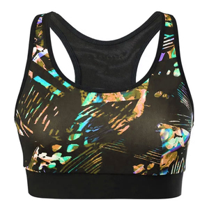 สปอร์ตบราระบายอากาศแรงกระแทกสูงสำหรับผู้หญิงพร้อมสายรัดปรับได้ชุดออกกำลังกายคอตัวยูสำหรับฝึกซ้อมสปอร์ตบราของผู้หญิง - Product Image 5