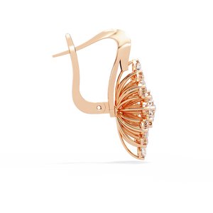 ต่างหูทองคำ 18K ประดับเพชรแล็บโกรว์ คุณภาพพรีเมียม - Product Image 6