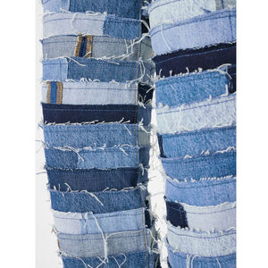 <b>Blue</b> Denim Ladies <b>Jeans</b> Ripped and Repair Regular Fit Straight Pant Hot Selling Casual Style <b>Jeans</b> Pants for <b>Woman's</b> Custom - Product Image 3