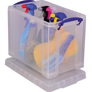 Boîte de rangement transparente en polypropylène très utile de 19 L, 39,5 x 29 x 25,5 cm (B x H x T) - Product Image 1