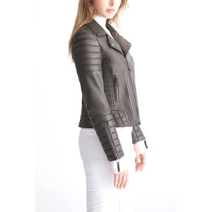 Chaqueta Acolchada de Piel de Oveja para Mujer, al por Mayor, Transpirable, de Alta Calidad, la Mejor Tela, Mangas Completas - Product Image 4