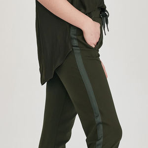 Joggers de alta calidad para mujer, pantalones deportivos de entrenamiento de Color sólido, pantalones de chándal ajustados y suaves para gimnasio, ropa de calle - Product Image 4