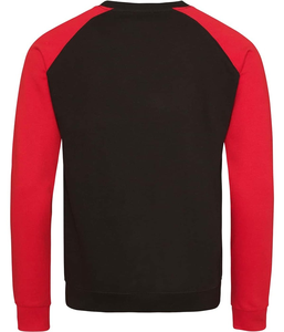 Sweat-shirt à col rond côtelé confortable 6XL avec manches contrastées Logo brodé en tissu français imprimé en 3D pour l'hiver - Product Image 2