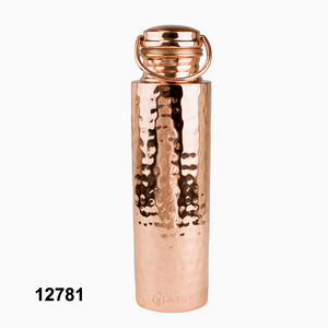 Diamond Hammered <b>Copper</b> Antique Eco-Friendly Classic Pure <b>Copper</b> <b>Bottle</b> with Lid Direct <b>Drinking</b> Boiling Water Applicable - Product Image 4
